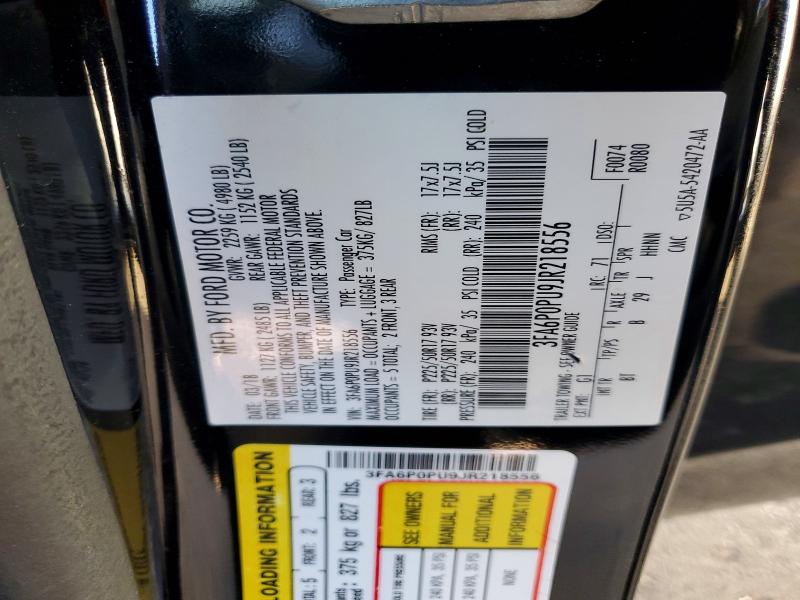Aukcja sprzedaży 2018 Ford Fusion, vin: 3FA6P0PU9JR218556, numer aukcji: 49488876