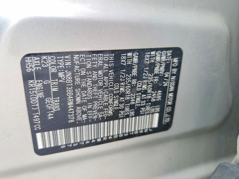 Aukcja sprzedaży 2024 Nissan Rogue, vin: JN8BT3BB4RW447378, numer aukcji: 50580806