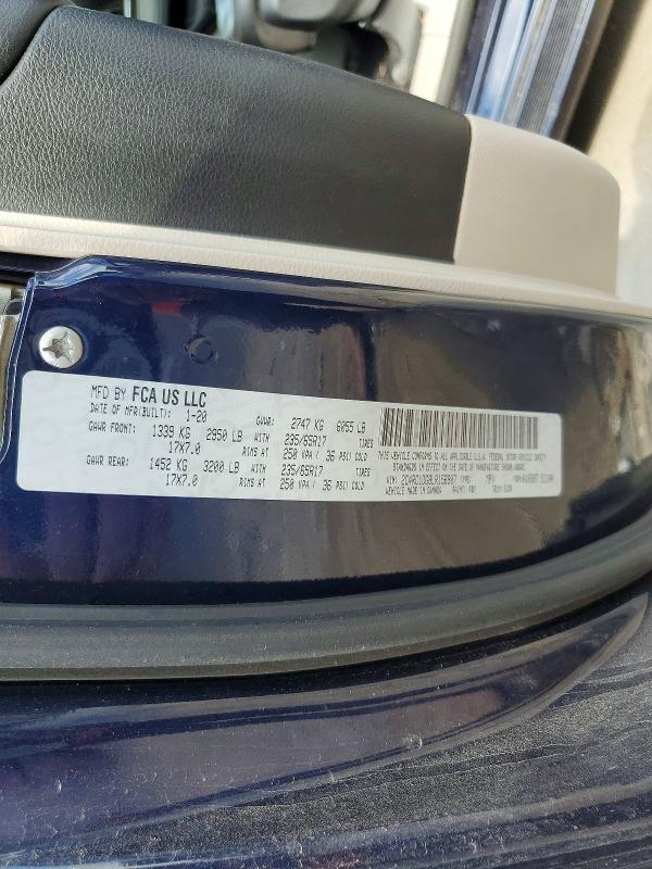 2020 Chrysler Voyager მანქანა იყიდება აუქციონზე, vin: 2C4RC1DG8LR156907, აუქციონის ნომერი: 49940486
