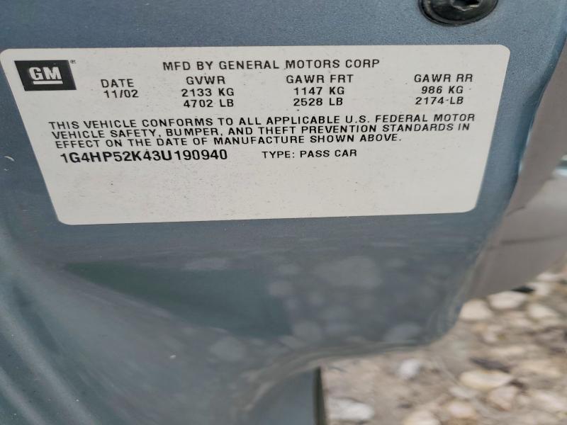 Продажа на аукционе авто 2003 Buick Lesabre, vin: 1G4HP52K43U190940, номер лота: 51099486