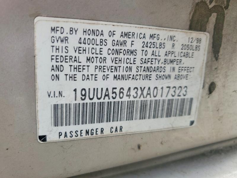 Aukcja sprzedaży 1999 Acura 3.2tl, vin: 19UUA5643XA017323, numer aukcji: 49228426