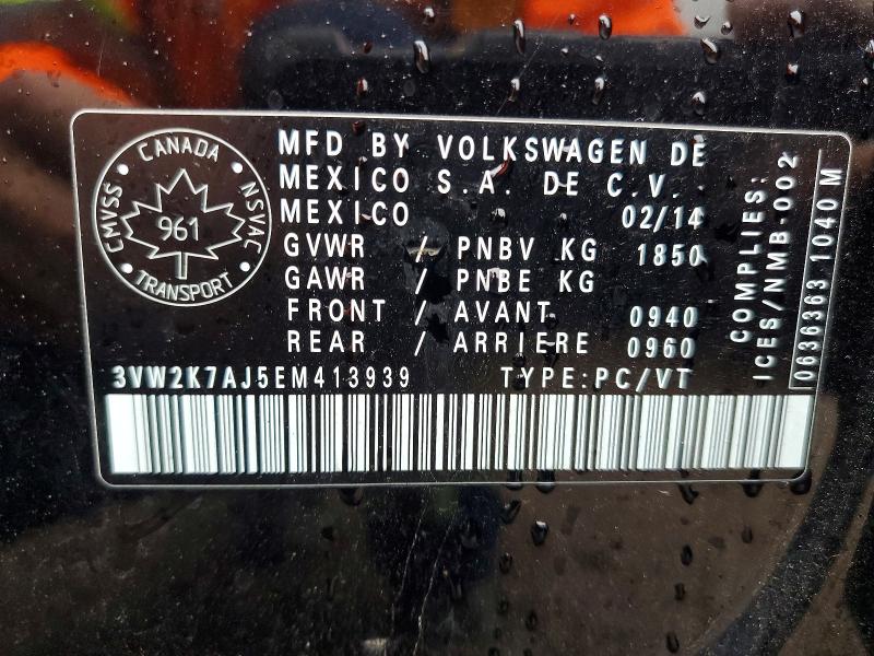 Продажа на аукционе авто 2014 Volkswagen Jetta 2.0 Tdi 4dr, vin: 3VW2K7AJ5EM413939, номер лота: 48147546