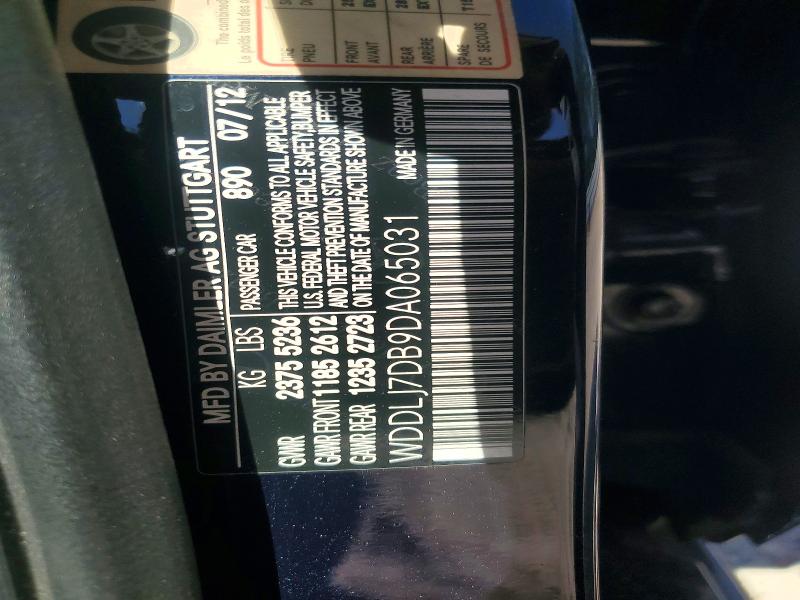 Aukcja sprzedaży 2013 Mercedes-benz Cls, vin: WDDLJ7DB9DA065031, numer aukcji: 50454816