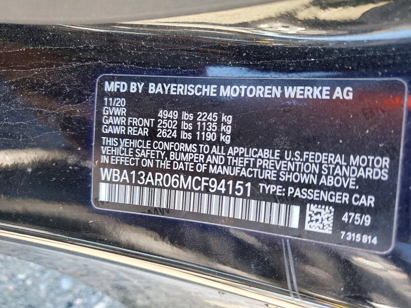 Продажа на аукционе авто 2021 Bmw M440xi, vin: WBA13AR06MCF94151, номер лота: 50963316