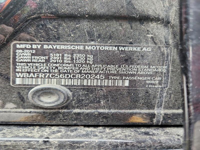 Продаж на аукціоні авто 2013 Bmw 535, vin: WBAFR7C56DC820245, номер лоту: 50585576