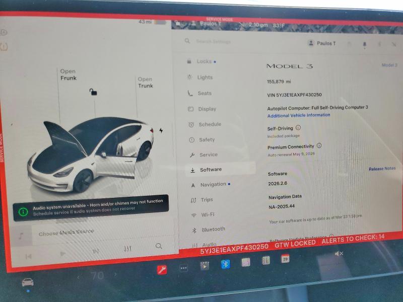 Продажа на аукционе авто 2023 Tesla Model 3, vin: 5YJ3E1EAXPF430250, номер лота: 51903486