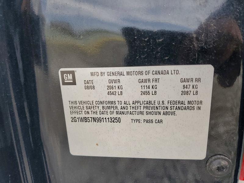 Продаж на аукціоні авто 2009 Chevrolet Impala, vin: 2G1WB57N991113250, номер лоту: 49711436