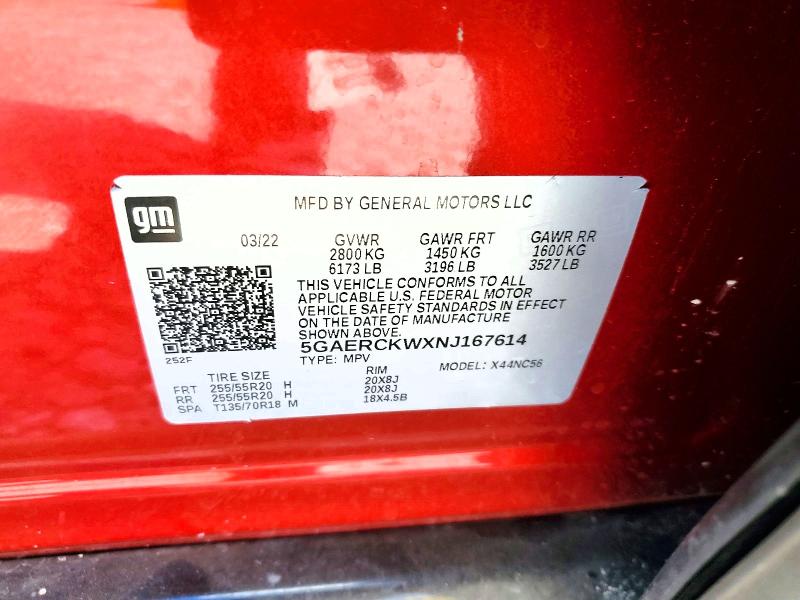 Продажа на аукционе авто 2022 Buick Enclave, vin: 5GAERCKWXNJ167614, номер лота: 51484566