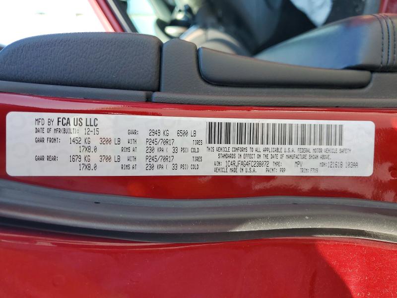 Продажа на аукционе авто 2015 Jeep Grand Cherokee, vin: 1C4RJFAG4FC238072, номер лота: 49935036