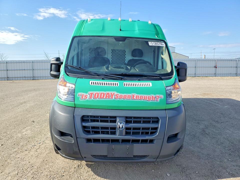 51365766 :رقم المزاد ، 3C6TRVDG8JE153555 vin ، 2018 Ram Promaster 2500 مزاد بيع