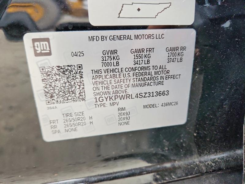 Продаж на аукціоні авто 2025 Cadillac Lyriq, vin: 1GYKPWRL4SZ313663, номер лоту: 51688206