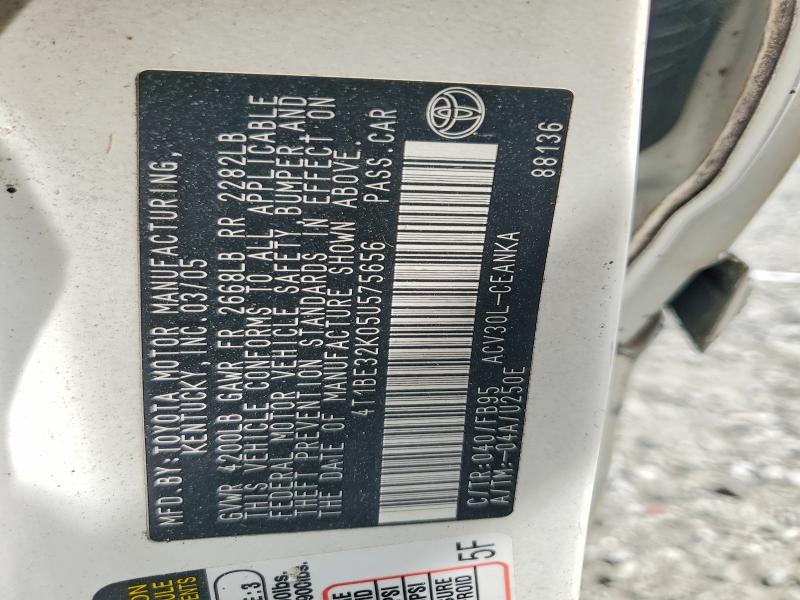 Продаж на аукціоні авто 2005 Toyota Camry, vin: 4T1BE32K05U575656, номер лоту: 49802336