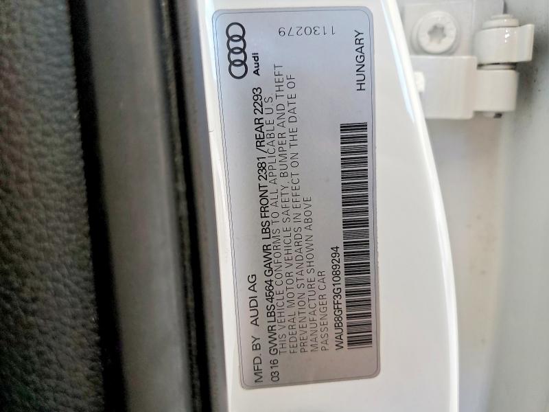 Продажа на аукционе авто 2016 Audi A3, vin: WAUB8GFF3G1089294, номер лота: 48344596