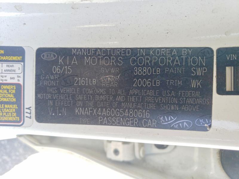 Продаж на аукціоні авто 2016 Kia Forte, vin: KNAFX4A60G5480616, номер лоту: 50116446