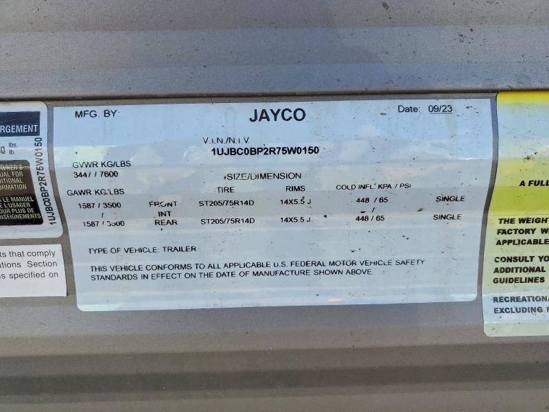 Продажа на аукционе авто 2024 Jayco Jay Flight Series, vin: 1UJBC0BP2R75W0150, номер лота: 50838276