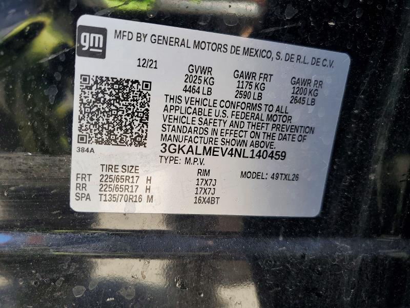 Продаж на аукціоні авто 2022 Gmc Terrain, vin: 3GKALMEV4NL140459, номер лоту: 50177166