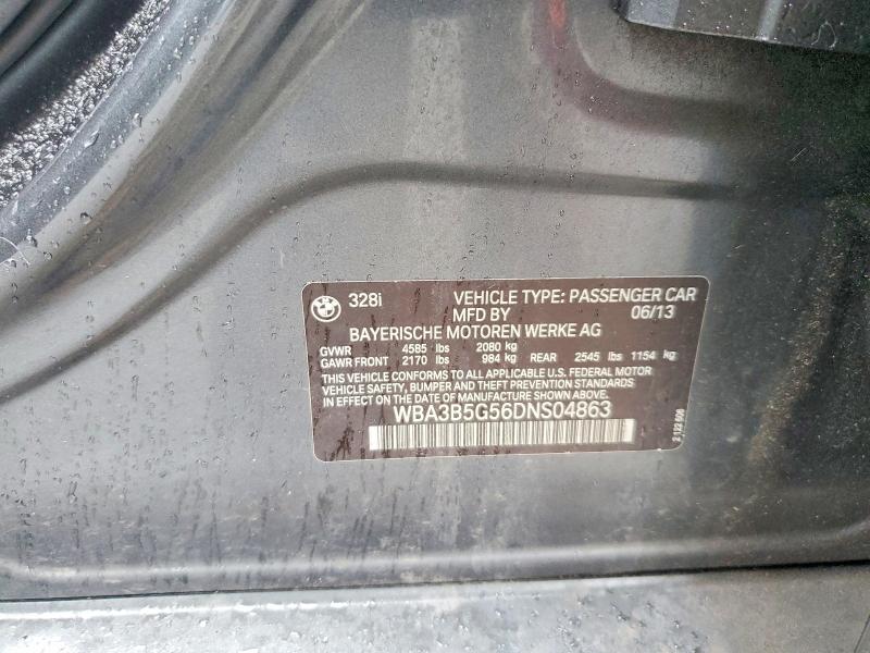 Продажа на аукционе авто 2013 Bmw 328, vin: WBA3B5G56DNS04863, номер лота: 51866936