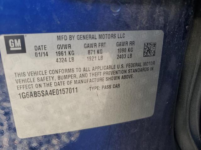 Aukcja sprzedaży 2014 Cadillac Ats, vin: 1G6AB5SA4E0157011, numer aukcji: 49979716