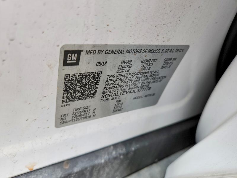 Aukcja sprzedaży 2018 Gmc Terrain, vin: 3GKALTEV4JL377778, numer aukcji: 50467376