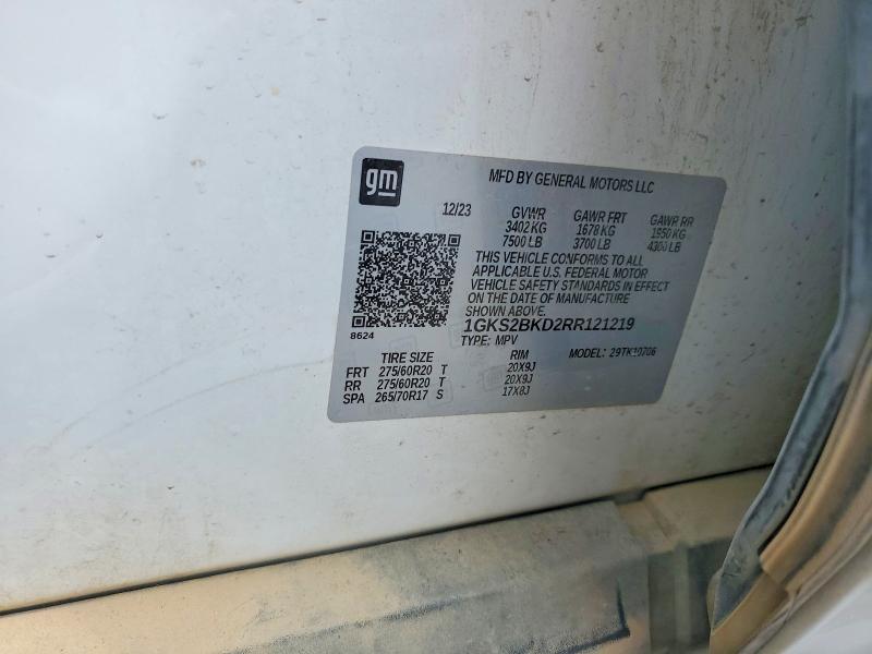 Продаж на аукціоні авто 2024 Gmc Yukon, vin: 1GKS2BKD2RR121219, номер лоту: 49597346