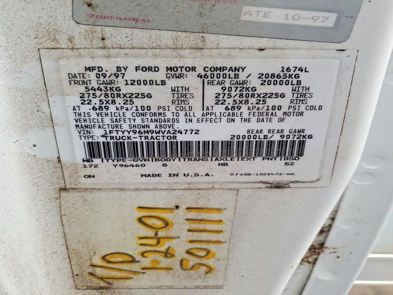 Aukcja sprzedaży 1998 Ford Custom Tru, vin: 1FTYY96M9WVA24772, numer aukcji: 46888226