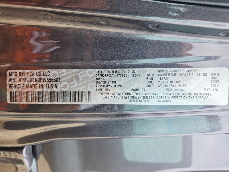 Продаж на аукціоні авто 2023 Jeep Wrangler, vin: 1C4HJXEN0PW656381, номер лоту: 49582316