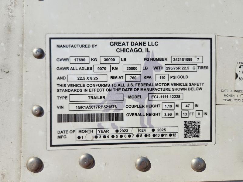 Продаж на аукціоні авто 2024 Great Dane Unknown, vin: 1GR1A5617RB521576, номер лоту: 48776366