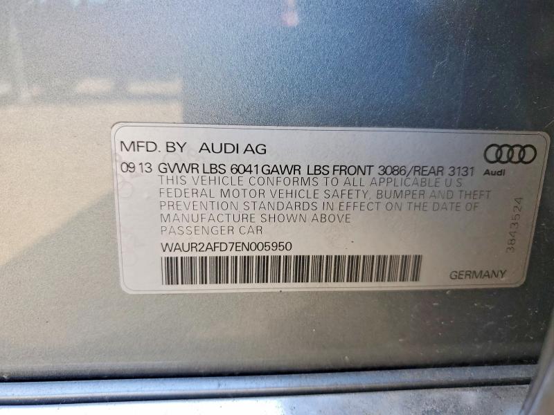Продаж на аукціоні авто 2014 Audi A8, vin: WAUR2AFD7EN005950, номер лоту: 48792096