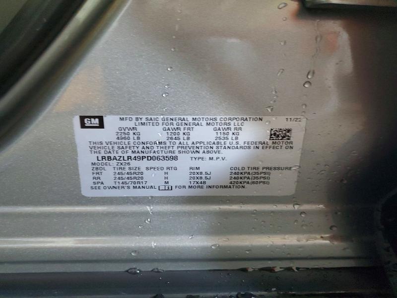 Aukcja sprzedaży 2023 Buick Envision, vin: LRBAZLR49PD063598, numer aukcji: 50334176