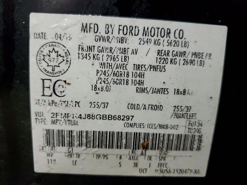 Продаж на аукціоні авто 2016 Ford Edge, vin: 2FMPK4J88GBB68297, номер лоту: 50217936