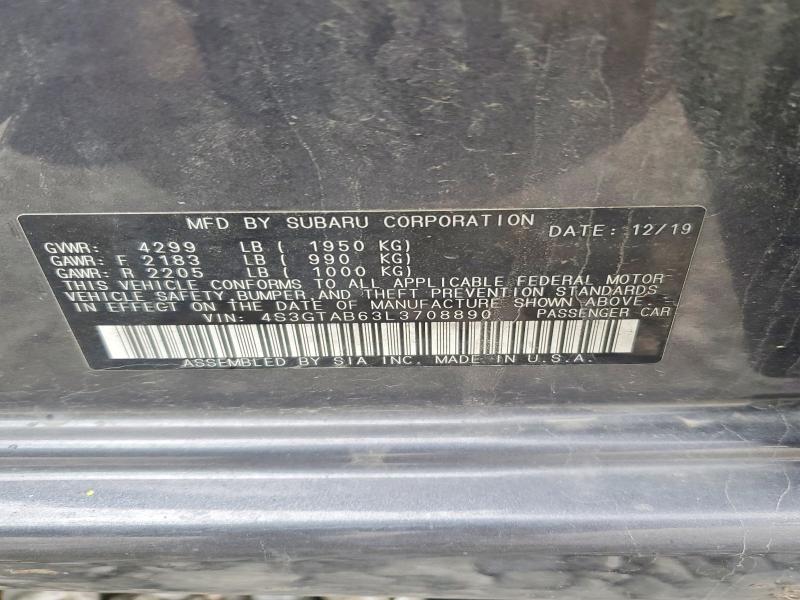 Продажа на аукционе авто 2020 Subaru Impreza, vin: 4S3GTAB63L3708890, номер лота: 51832666