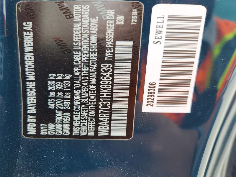 Aukcja sprzedaży 2017 Bmw 430i, vin: WBA4R7C31HK896439, numer aukcji: 50654866