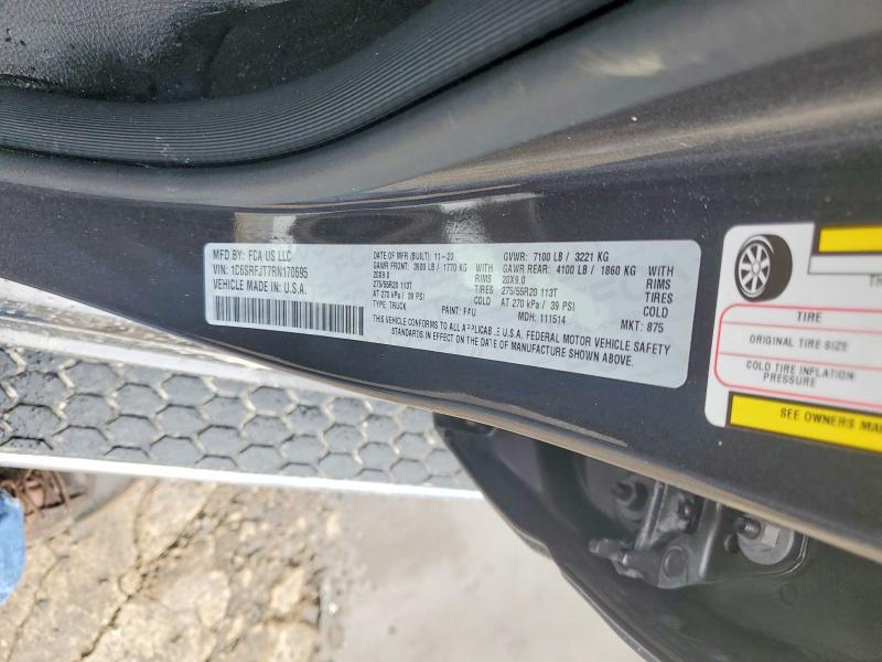 Продажа на аукционе авто 2024 Ram 1500, vin: 1C6SRFJT7RN170695, номер лота: 50113826