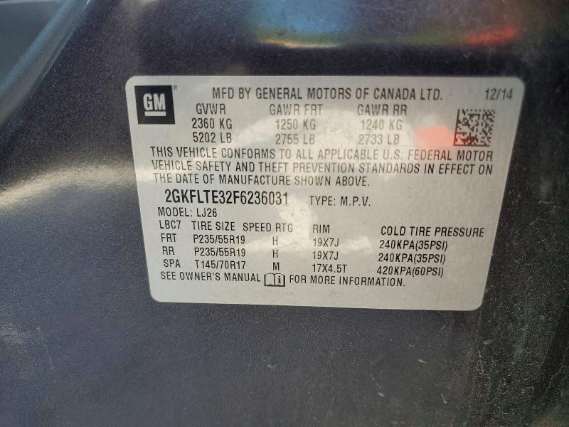 Продаж на аукціоні авто 2015 Gmc Terrain, vin: 2GKFLTE32F6236031, номер лоту: 49949526