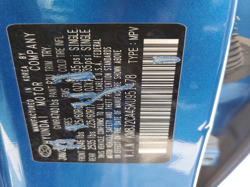 Продажа на аукционе авто 2019 Hyundai Tucson, vin: KM8J2CA45KU951478, номер лота: 51660166
