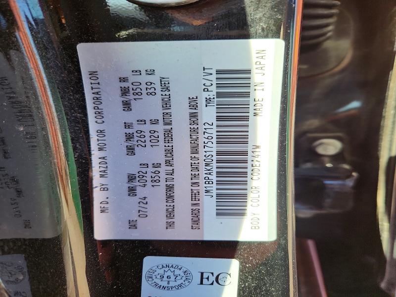 Aukcja sprzedaży 2025 Mazda 3, vin: JM1BPAKM0S1756712, numer aukcji: 49557216