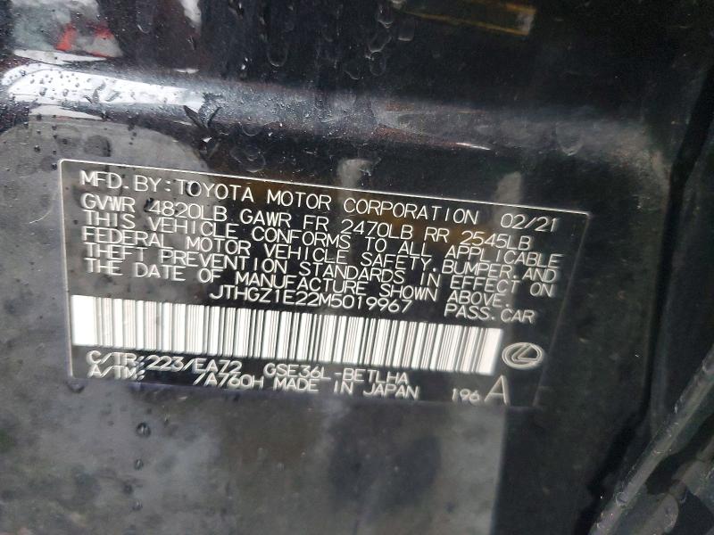 Продажа на аукционе авто 2021 Lexus Is 350, vin: JTHGZ1E22M5019967, номер лота: 48019406