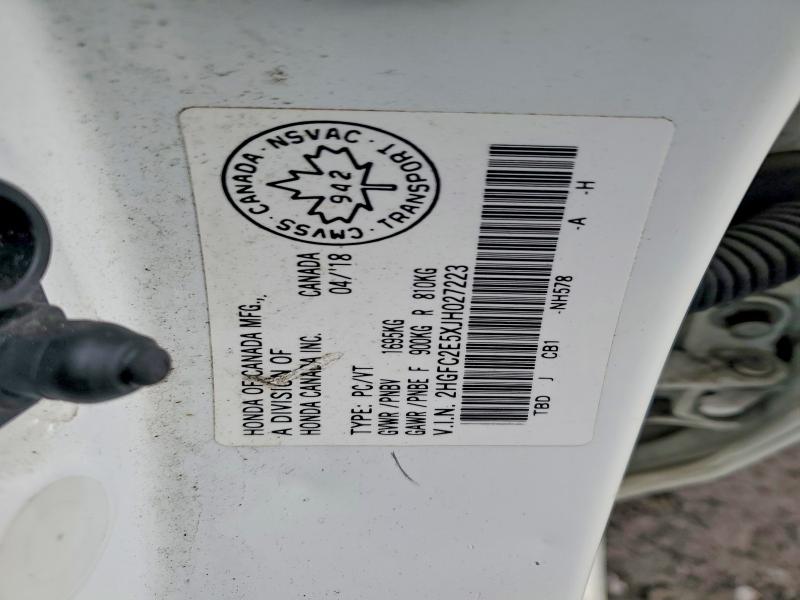 Aukcja sprzedaży 2018 Honda Civic, vin: 2HGFC2E5XJH027223, numer aukcji: 48795956
