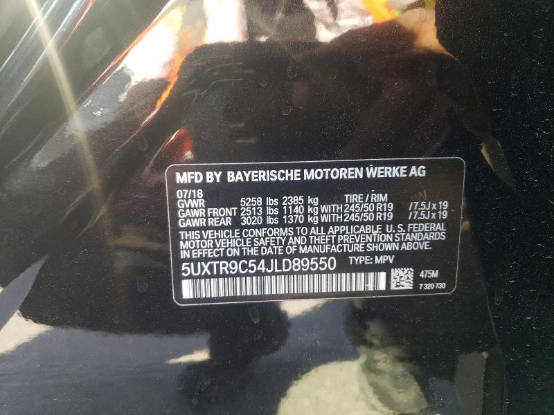 Aukcja sprzedaży 2018 Bmw X3, vin: 5UXTR9C54JLD89550, numer aukcji: 49147686