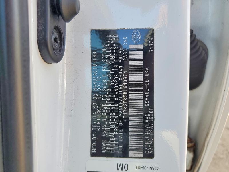 Aukcja sprzedaży 2011 Toyota Camry, vin: 4T1BK3EK5BU610871, numer aukcji: 48980216