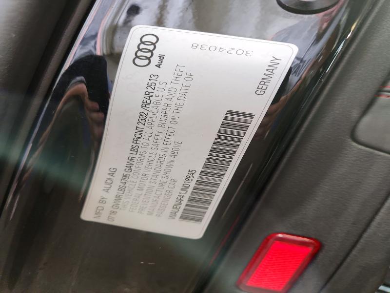 Aukcja sprzedaży 2018 Audi A4, vin: WAUENAF41JN018645, numer aukcji: 50168846