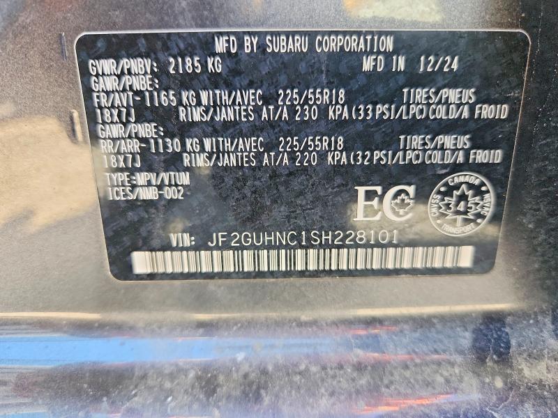 Продажа на аукционе авто 2025 Subaru Crosstrek, vin: JF2GUHNC1SH228101, номер лота: 49560946