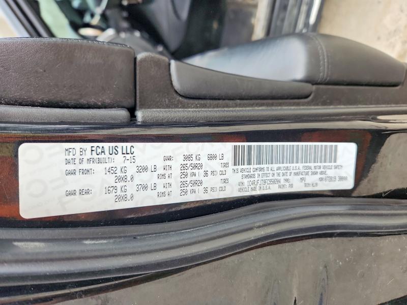 Aukcja sprzedaży 2015 Jeep Grand Cherokee, vin: 1C4RJFJT9FC950204, numer aukcji: 49888666