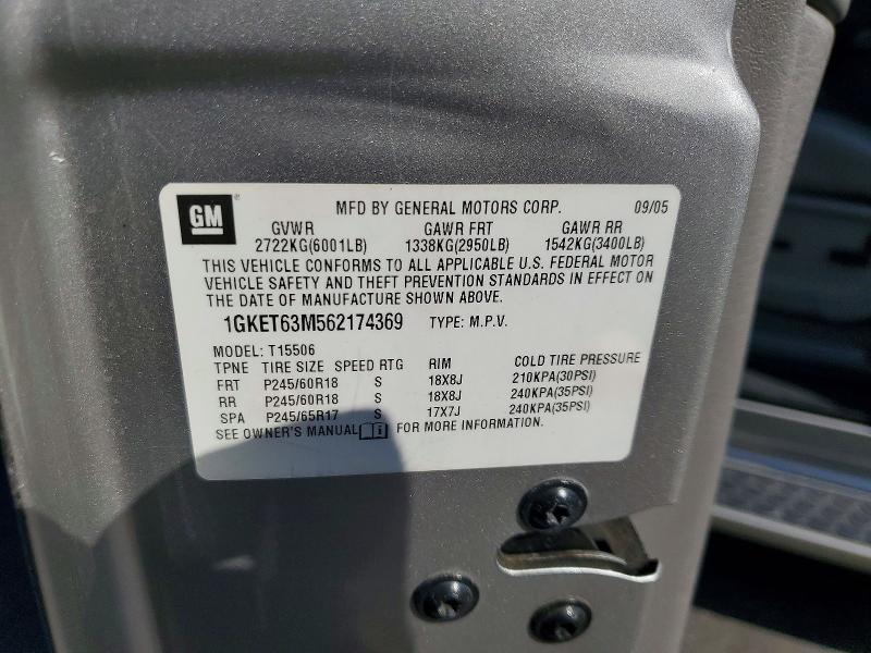 Продаж на аукціоні авто 2006 Gmc Envoy, vin: 1GKET63M562174369, номер лоту: 50349876