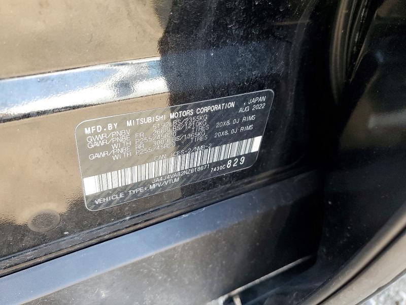 Aukcja sprzedaży 2022 Mitsubishi Outlander, vin: JA4J4VA82NZ618671, numer aukcji: 50466656