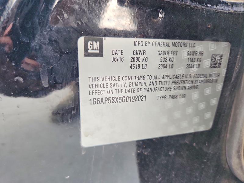 Aukcja sprzedaży 2016 Cadillac Cts, vin: 1G6AP5SX5G0192021, numer aukcji: 49113226