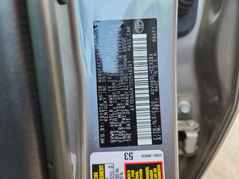 48165426 :رقم المزاد ، 4T1DAACK1SU548341 vin ، 2025 Toyota Camry مزاد بيع