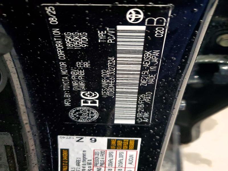Aukcja sprzedaży 2026 Toyota Corolla Hybrid, vin: JTDBDMHE6T3027324, numer aukcji: 49955456