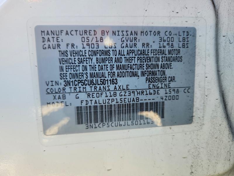 Продаж на аукціоні авто 2018 Nissan Kicks, vin: 3N1CP5CU6JL501163, номер лоту: 50667006