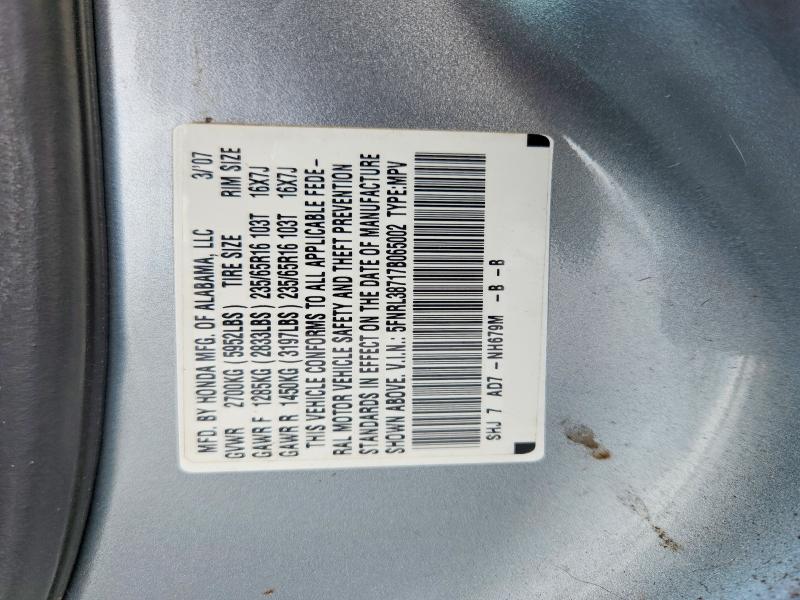 Продаж на аукціоні авто 2007 Honda Odyssey, vin: 5FNRL38717B065002, номер лоту: 49080056